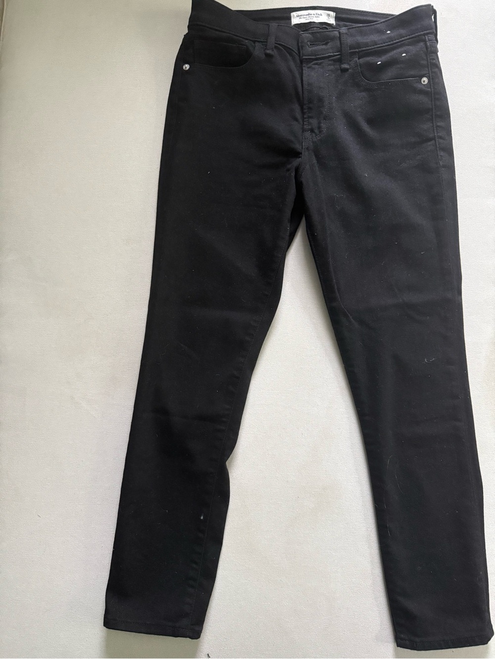 Abercrombie & Fitch Black super skinny ankle mid rise Jeans